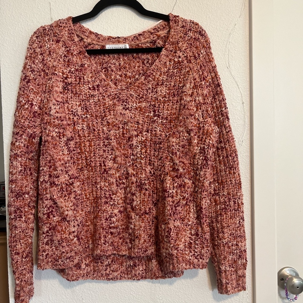 *Free Gift W Purchase* Pink knit sweater. Size small.